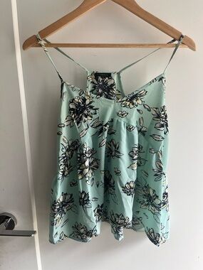 Dynamite Mint Green Floral Spaghetti Strap Camisole